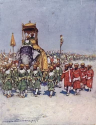One of the Most Picturesque Groups in the Retainers Procession